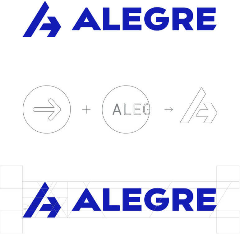 projekt logotypu firmy transportowej alegre